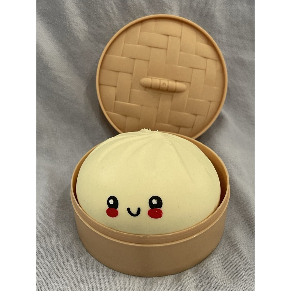 NEW Open Mystery Bun Squishy Dumpling Fidget Fun - Pork Bun Edition - Ivory